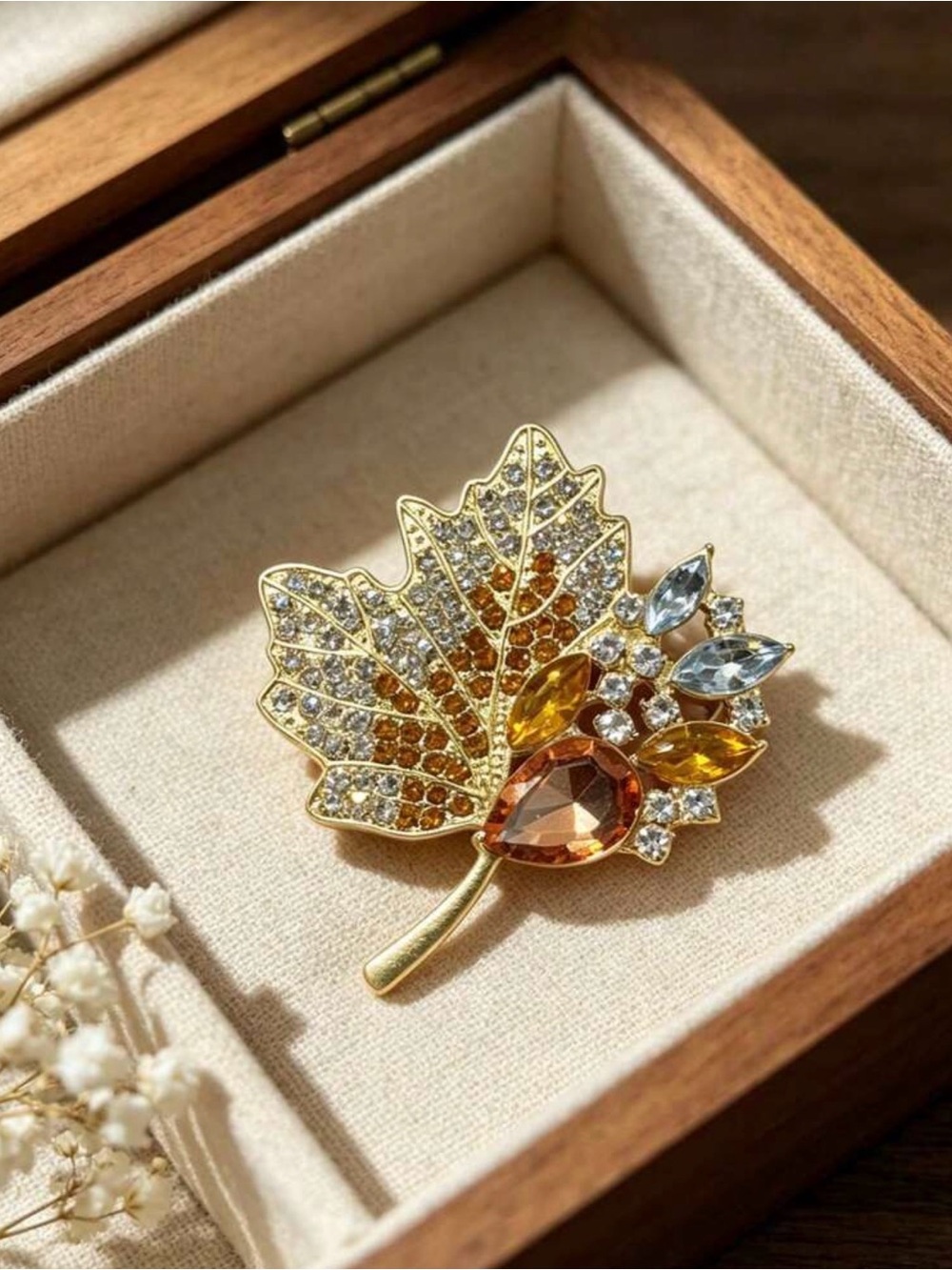 Gold Leaf Brooch